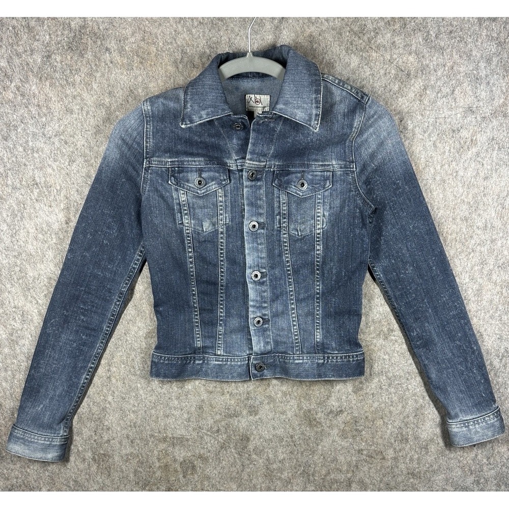 AG Adriano Goldschmied Robyn Denim Jacket Womens XS Blue Stretch Trucker